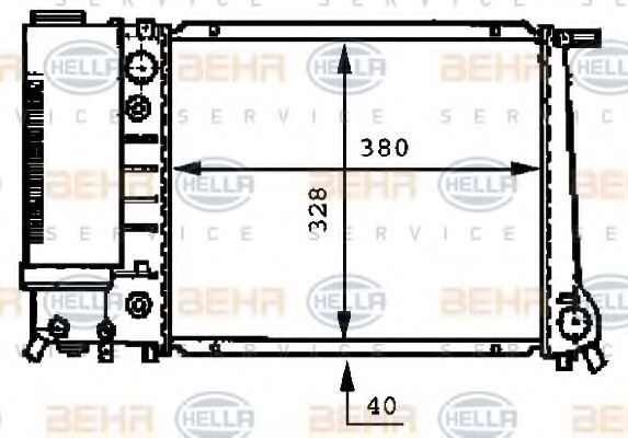 HELLA 8MK 376 717-201 Радиатор, охлаждение двигателя для BMW 3 (Бмв 3) HELLA 8MK 376 717-201 Радиатор, охлаждение двигателя для BMW 3 (Бмв 3)