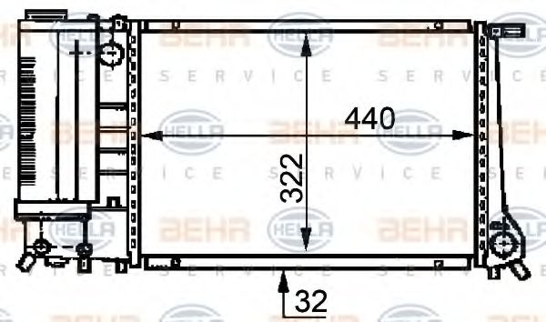 HELLA 8MK 376 717-461 Радиатор, охлаждение двигателя для BMW 5 (Бмв 5) HELLA 8MK 376 717-461 Радиатор, охлаждение двигателя для BMW 5 (Бмв 5)