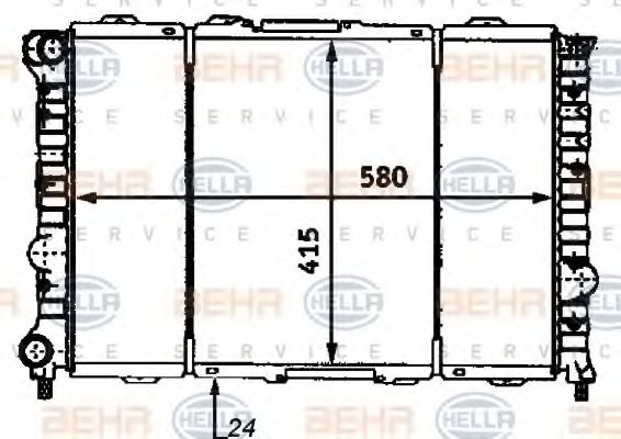 HELLA 8MK 376 718-091 Радиатор, охлаждение двигателя 