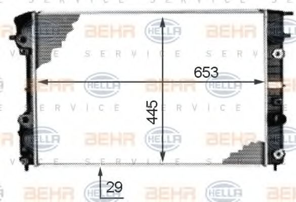 HELLA 8MK 376 718-671 Радиатор, охлаждение двигателя 