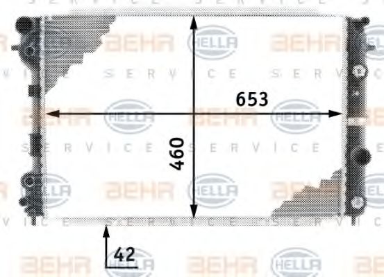 HELLA 8MK 376 718-691 Радиатор, охлаждение двигателя 