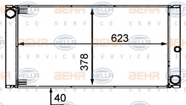 HELLA 8MK 376 719-011 Радиатор, охлаждение двигателя 