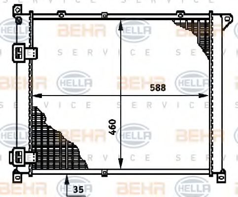 HELLA 8MK 376 719-341 Радиатор, охлаждение двигателя для RENAULT SAFRANE (Рено Сафранэ) HELLA 8MK 376 719-341 Радиатор, охлаждение двигателя для RENAULT SAFRANE (Рено Сафранэ)