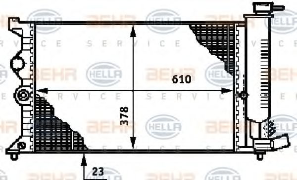 HELLA 8MK 376 719-421 Радиатор, охлаждение двигателя 