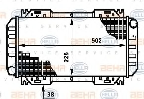 HELLA 8MK 376 720-091 Радиатор, охлаждение двигателя для FORD FIESTA (Форд Фиэста) HELLA 8MK 376 720-091 Радиатор, охлаждение двигателя для FORD FIESTA (Форд Фиэста)