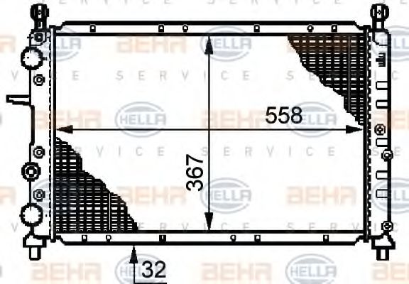 HELLA 8MK 376 720-321 Радиатор, охлаждение двигателя для FIAT TEMPRA (Фиат Тэмпра) HELLA 8MK 376 720-321 Радиатор, охлаждение двигателя для FIAT TEMPRA (Фиат Тэмпра)