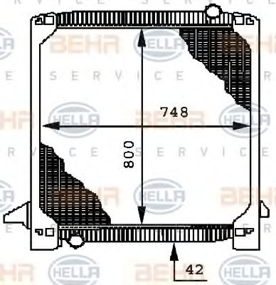 HELLA 8MK 376 721-591 Радиатор, охлаждение двигателя для IVECO EUROTECH MT (Ивеко Эуротэч мт) HELLA 8MK 376 721-591 Радиатор, охлаждение двигателя для IVECO EUROTECH MT (Ивеко Эуротэч мт)