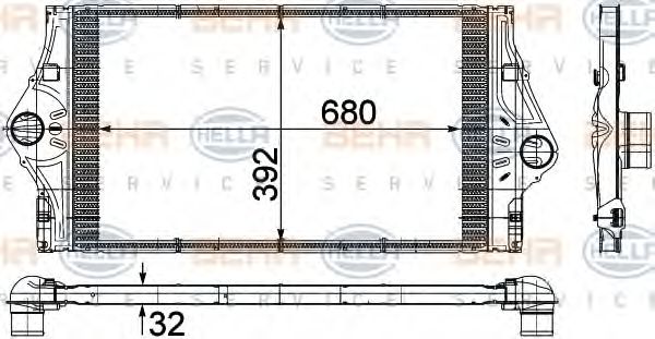 HELLA 8ML 376 723-221 Интеркулер для RENAULT ESPACE IV (Рено Эспейс 4) HELLA 8ML 376 723-221 Интеркулер для RENAULT ESPACE IV (Рено Эспейс 4)