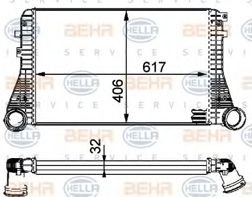 HELLA 8ML 376 723-541 Интеркулер для SEAT ALTEA (Сеат Алтэа) HELLA 8ML 376 723-541 Интеркулер для SEAT ALTEA (Сеат Алтэа)