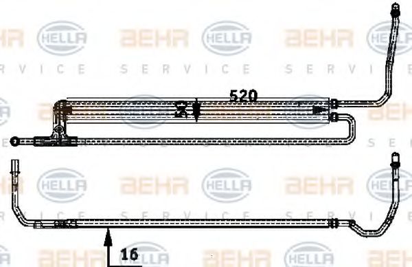 HELLA 8MO 376 726-351 Масляный радиатор, рулевое управление для BMW (Бмв) HELLA 8MO 376 726-351 Масляный радиатор, рулевое управление для BMW (Бмв)