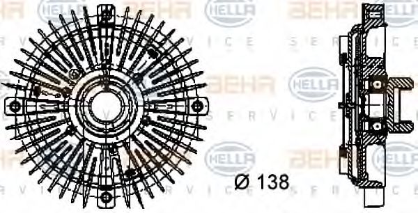 HELLA 8MV 376 732-021 Сцепление, вентилятор радиатора для VOLKSWAGEN (Фольксваген) HELLA 8MV 376 732-021 Сцепление, вентилятор радиатора для VOLKSWAGEN (Фольксваген)