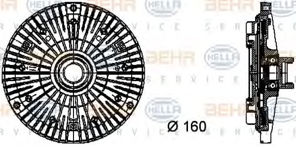HELLA 8MV 376 732-101 Сцепление, вентилятор радиатора для BMW 7 (Бмв 7) HELLA 8MV 376 732-101 Сцепление, вентилятор радиатора для BMW 7 (Бмв 7)
