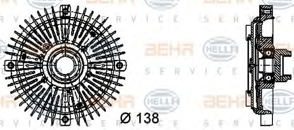 HELLA 8MV 376 732-231 Сцепление, вентилятор радиатора для BMW 3 (Бмв 3) HELLA 8MV 376 732-231 Сцепление, вентилятор радиатора для BMW 3 (Бмв 3)