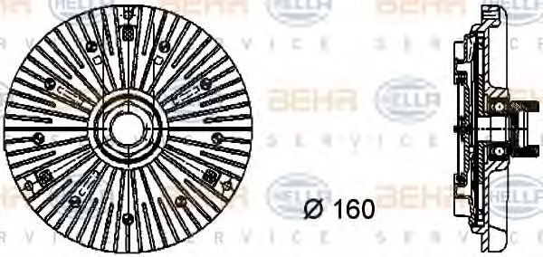 HELLA 8MV 376 733-001 Сцепление, вентилятор радиатора для BMW 7 (Бмв 7) HELLA 8MV 376 733-001 Сцепление, вентилятор радиатора для BMW 7 (Бмв 7)