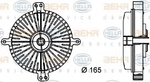 HELLA 8MV 376 733-041 Сцепление, вентилятор радиатора для MERCEDES-BENZ CL-CLASS (Мэрcэдэс-бэнз Cл-cласс) HELLA 8MV 376 733-041 Сцепление, вентилятор радиатора для MERCEDES-BENZ CL-CLASS (Мэрcэдэс-бэнз Cл-cласс)