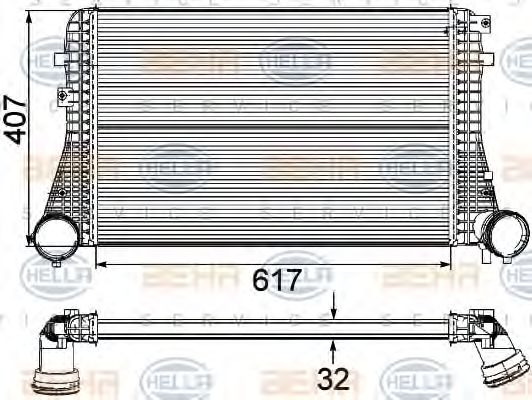 HELLA 8ML 376 746-121 Интеркулер для VOLKSWAGEN SCIROCCO (Фольксваген Сcироccо) HELLA 8ML 376 746-121 Интеркулер для VOLKSWAGEN SCIROCCO (Фольксваген Сcироccо)