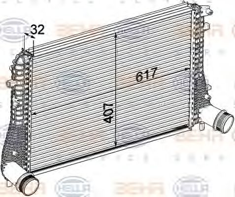 HELLA 8ML 376 746-721 Интеркулер для VOLKSWAGEN SCIROCCO (Фольксваген Сcироccо) HELLA 8ML 376 746-721 Интеркулер для VOLKSWAGEN SCIROCCO (Фольксваген Сcироccо)