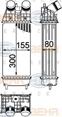 HELLA 8ML 376 746-771 Интеркулер для PEUGEOT 207 (Пежо 207) HELLA 8ML 376 746-771 Интеркулер для PEUGEOT 207 (Пежо 207)