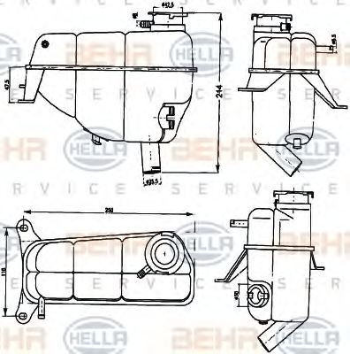 HELLA 8MA 376 755-171 Компенсационный бак, охлаждающая жидкость для MERCEDES-BENZ E-CLASS (Мэрcэдэс-бэнз Е класс) HELLA 8MA 376 755-171 Компенсационный бак, охлаждающая жидкость для MERCEDES-BENZ E-CLASS (Мэрcэдэс-бэнз Е класс)