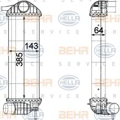HELLA 8ML 376 755-541 Интеркулер для RENAULT KANGOO (Рено Кангу) HELLA 8ML 376 755-541 Интеркулер для RENAULT KANGOO (Рено Кангу)