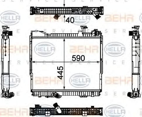 HELLA 8MK 376 756-051 Радиатор, охлаждение двигателя для NISSAN (Ниссан) HELLA 8MK 376 756-051 Радиатор, охлаждение двигателя для NISSAN (Ниссан)