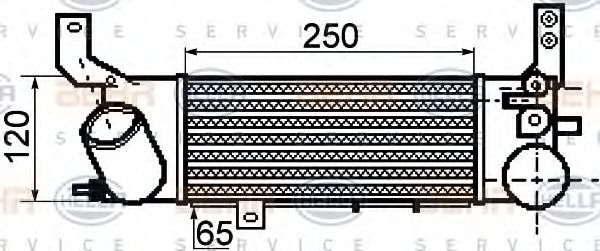 HELLA 8ML 376 756-551 Интеркулер для MAZDA PREMACY (Мазда Premacy) HELLA 8ML 376 756-551 Интеркулер для MAZDA PREMACY (Мазда Premacy)