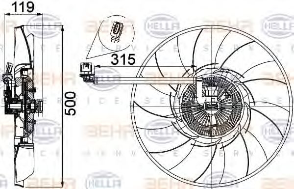 HELLA 8MV 376 757-521 Вентилятор, охлаждение двигателя для LAND ROVER RANGE ROVER SPORT (Ленд ровер/лэнд ровер Рангэ ровер спорт) HELLA 8MV 376 757-521 Вентилятор, охлаждение двигателя для LAND ROVER RANGE ROVER SPORT (Ленд ровер/лэнд ровер Рангэ ровер спорт)