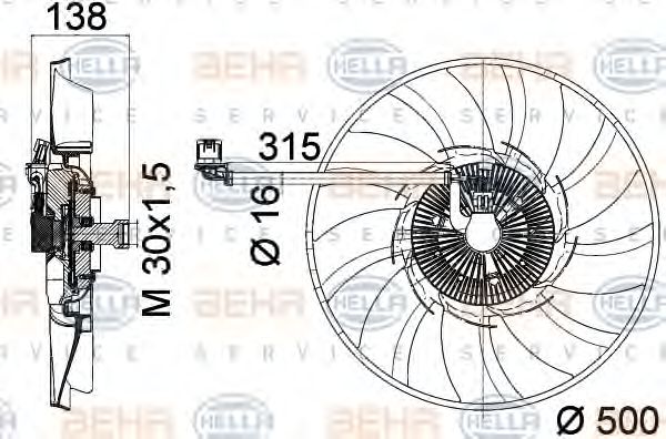 HELLA 8MV 376 758-241 Вентилятор, охлаждение двигателя для LAND ROVER RANGE ROVER SPORT (Ленд ровер/лэнд ровер Рангэ ровер спорт) HELLA 8MV 376 758-241 Вентилятор, охлаждение двигателя для LAND ROVER RANGE ROVER SPORT (Ленд ровер/лэнд ровер Рангэ ровер спорт)