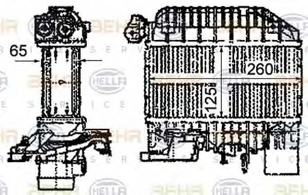HELLA 8ML 376 760-651 Интеркулер для TOYOTA PICNIC (Тойота/тоета Пикник) HELLA 8ML 376 760-651 Интеркулер для TOYOTA PICNIC (Тойота/тоета Пикник)