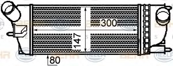 HELLA 8ML 376 760-721 Интеркулер для PEUGEOT 407 (Пежо 407) HELLA 8ML 376 760-721 Интеркулер для PEUGEOT 407 (Пежо 407)