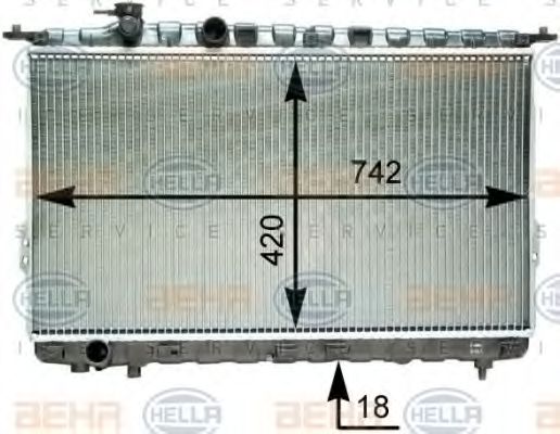 HELLA 8MK 376 762-231 Радиатор, охлаждение двигателя для HYUNDAI SONATA IV (Хендай Соната 4) HELLA 8MK 376 762-231 Радиатор, охлаждение двигателя для HYUNDAI SONATA IV (Хендай Соната 4)