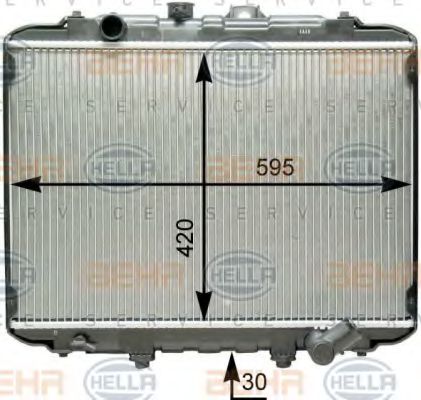 HELLA 8MK 376 762-381 Радиатор, охлаждение двигателя для HYUNDAI (Хендай) HELLA 8MK 376 762-381 Радиатор, охлаждение двигателя для HYUNDAI (Хендай)