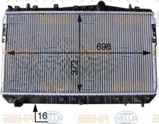 HELLA 8MK 376 762-691 Радиатор, охлаждение двигателя для CHEVROLET LACETTI (Шевроле Лачетти) HELLA 8MK 376 762-691 Радиатор, охлаждение двигателя для CHEVROLET LACETTI (Шевроле Лачетти)
