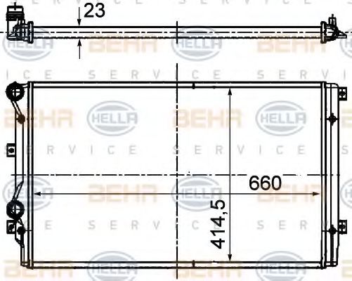 HELLA 8MK 376 763-021 Радиатор, охлаждение двигателя для SEAT ALTEA (Сеат Алтэа) HELLA 8MK 376 763-021 Радиатор, охлаждение двигателя для SEAT ALTEA (Сеат Алтэа)