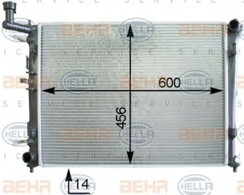 HELLA 8MK 376 763-711 Радиатор, охлаждение двигателя для HYUNDAI (Хендай) HELLA 8MK 376 763-711 Радиатор, охлаждение двигателя для HYUNDAI (Хендай)