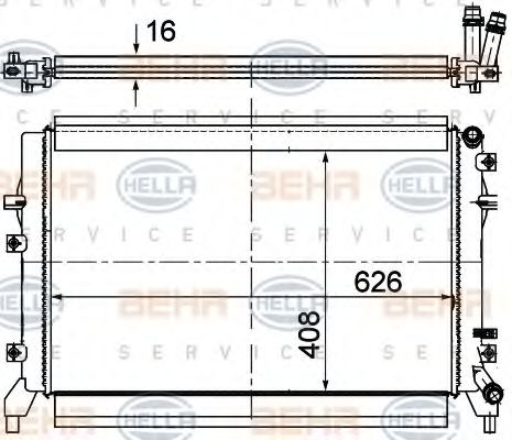 HELLA 8MK 376 764-624 Радиатор, охлаждение двигателя для SEAT ALTEA (Сеат Алтэа) HELLA 8MK 376 764-624 Радиатор, охлаждение двигателя для SEAT ALTEA (Сеат Алтэа)