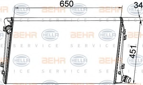 HELLA 8MK 376 765-121 Радиатор, охлаждение двигателя для SEAT ALTEA (Сеат Алтэа) HELLA 8MK 376 765-121 Радиатор, охлаждение двигателя для SEAT ALTEA (Сеат Алтэа)