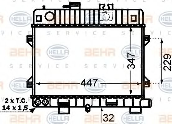 HELLA 8MK 376 766-451 Радиатор, охлаждение двигателя для BMW 3 (Бмв 3) HELLA 8MK 376 766-451 Радиатор, охлаждение двигателя для BMW 3 (Бмв 3)