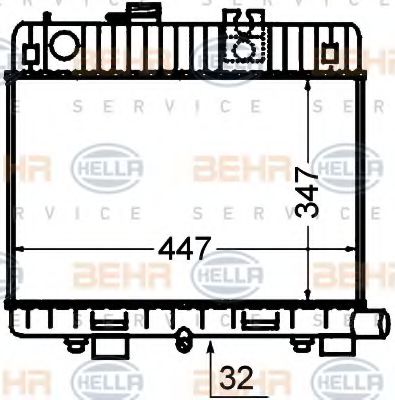 HELLA 8MK 376 766-461 Радиатор, охлаждение двигателя для BMW 3 (Бмв 3) HELLA 8MK 376 766-461 Радиатор, охлаждение двигателя для BMW 3 (Бмв 3)