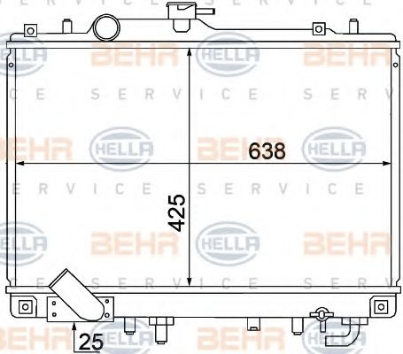HELLA 8MK 376 770-391 Радиатор, охлаждение двигателя для MITSUBISHI CHALLENGER (Митсубиши/митсубиси Чаллэнгэр) HELLA 8MK 376 770-391 Радиатор, охлаждение двигателя для MITSUBISHI CHALLENGER (Митсубиши/митсубиси Чаллэнгэр)
