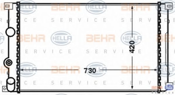HELLA 8MK 376 771-731 Радиатор, охлаждение двигателя для OPEL (Опель) HELLA 8MK 376 771-731 Радиатор, охлаждение двигателя для OPEL (Опель)