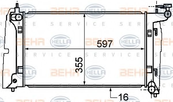 HELLA 8MK 376 773-641 Радиатор, охлаждение двигателя для TOYOTA COROLLA VERSO (Тойота/тоета Королла версо) HELLA 8MK 376 773-641 Радиатор, охлаждение двигателя для TOYOTA COROLLA VERSO (Тойота/тоета Королла версо)