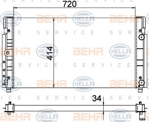 HELLA 8MK 376 773-771 Радиатор, охлаждение двигателя для VOLKSWAGEN T4 MULTIVAN (Фольксваген Т4 мултиvан) HELLA 8MK 376 773-771 Радиатор, охлаждение двигателя для VOLKSWAGEN T4 MULTIVAN (Фольксваген Т4 мултиvан)