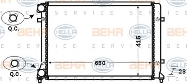 HELLA 8MK 376 774-011 Радиатор, охлаждение двигателя для SEAT ALTEA (Сеат Алтэа) HELLA 8MK 376 774-011 Радиатор, охлаждение двигателя для SEAT ALTEA (Сеат Алтэа)