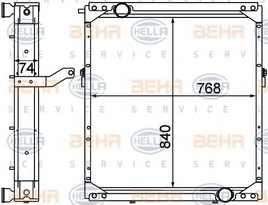 HELLA 8MK 376 774-501 Радиатор, охлаждение двигателя для NEOPLAN STARLINER (Неоплан Старлинэр) HELLA 8MK 376 774-501 Радиатор, охлаждение двигателя для NEOPLAN STARLINER (Неоплан Старлинэр)