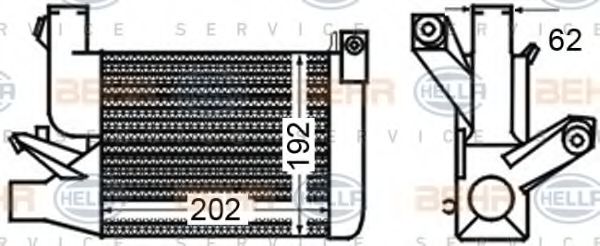 HELLA 8ML 376 776-141 Интеркулер для BMW 7 (Бмв 7) HELLA 8ML 376 776-141 Интеркулер для BMW 7 (Бмв 7)