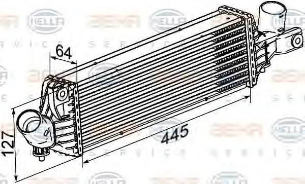 HELLA 8ML 376 777-081 Интеркулер для NISSAN PRIMERA (Ниссан Примера) HELLA 8ML 376 777-081 Интеркулер для NISSAN PRIMERA (Ниссан Примера)