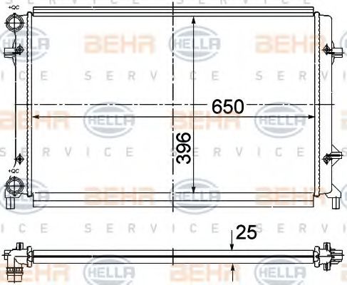 HELLA 8MK 376 781-091 Радиатор, охлаждение двигателя для SEAT ALTEA (Сеат Алтэа) HELLA 8MK 376 781-091 Радиатор, охлаждение двигателя для SEAT ALTEA (Сеат Алтэа)