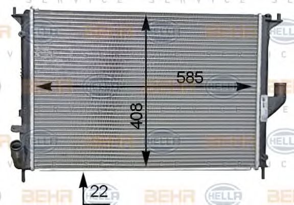 HELLA 8MK 376 787-341 Радиатор, охлаждение двигателя для DACIA SANDERO (Дача Сандэро) HELLA 8MK 376 787-341 Радиатор, охлаждение двигателя для DACIA SANDERO (Дача Сандэро)