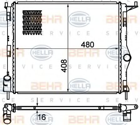 HELLA 8MK 376 787-351 Радиатор, охлаждение двигателя для DACIA SANDERO (Дача Сандэро) HELLA 8MK 376 787-351 Радиатор, охлаждение двигателя для DACIA SANDERO (Дача Сандэро)
